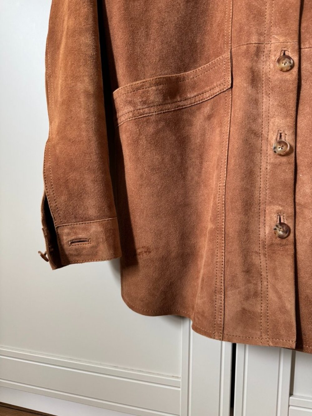 Sezane Will Jacket in Camel Suede, Size XS - Picture 5 of 9
